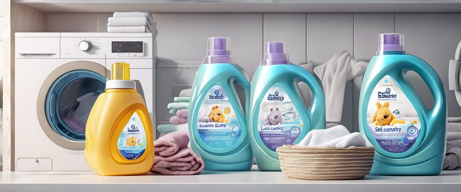 Selection of baby-safe laundry products