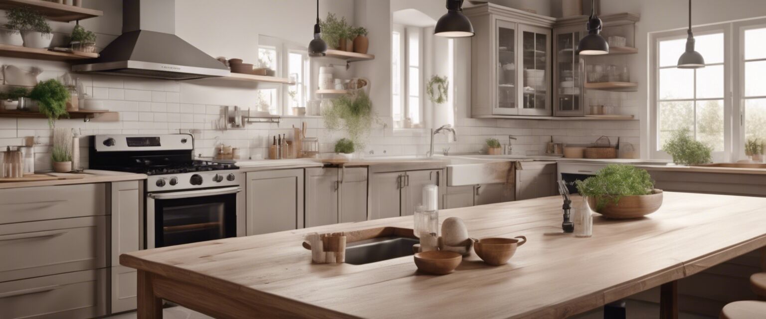 Organized kitchen with cleaning products